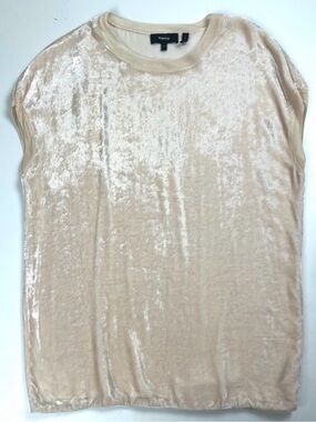 Theory Women's Velvet Shell Top in Light Beige